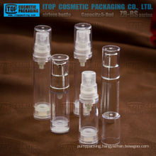 ZB-BS Series 5ml 8ml small samples AS/SAN plastic mini airless bottles